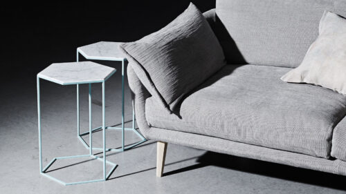 hexed marble tables
