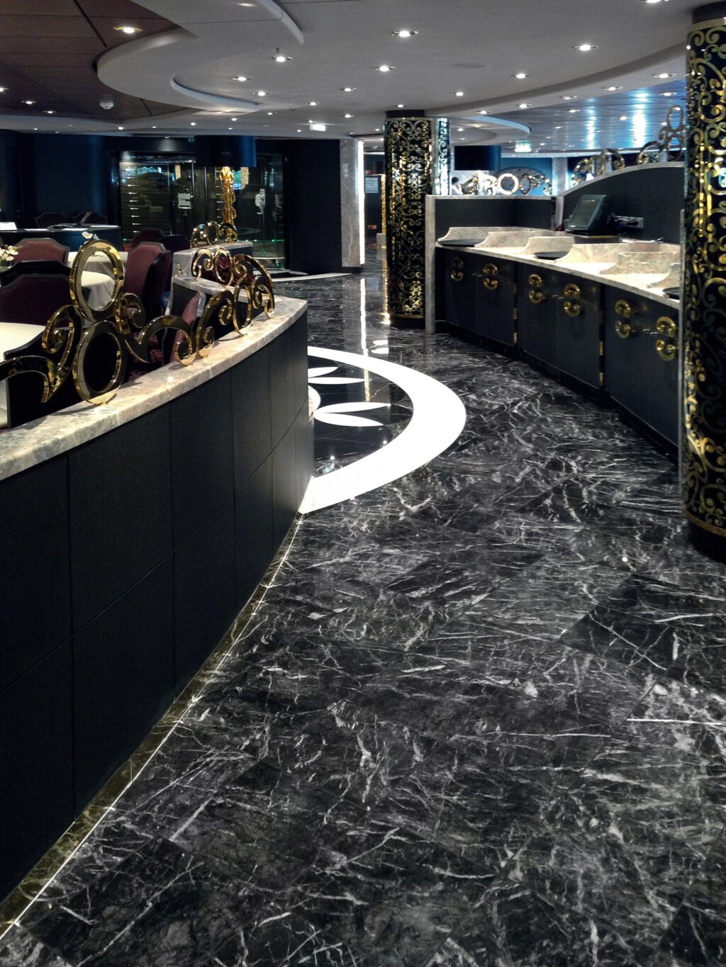 msc divina cruise ship marble interiors