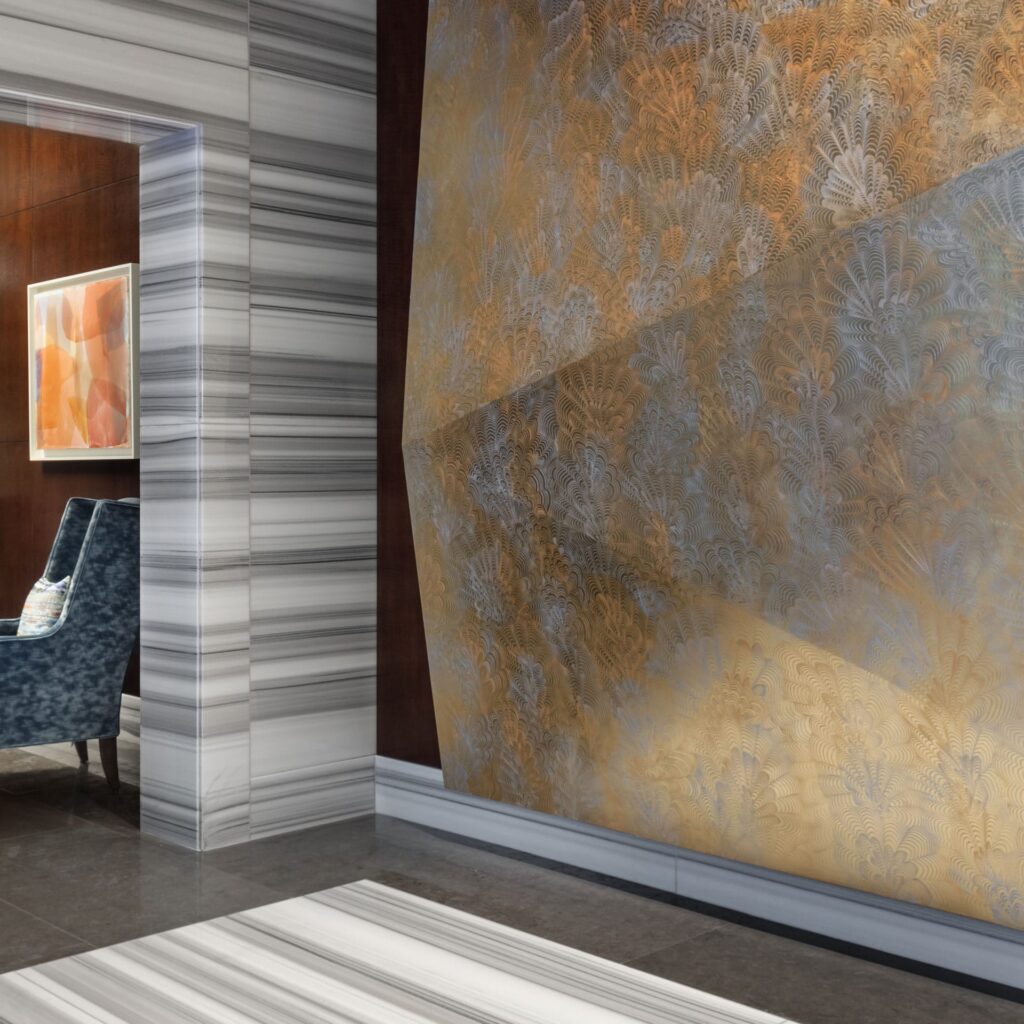 dettagli in marmo lobby the oxford